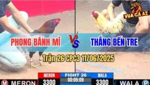 Trận 26 CPC3 11/6/2025 - Bướm Cọp Anh Thắng Bến Tre Đá 3 Số Tới Có Kem