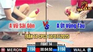 Trận 14 CPC3 14/07/2025 - Anh Vũ Sài Gòn Vs Anh Út Vũng Tàu