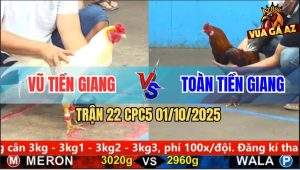 Trận 22 CPC5 1/10/2025 - Anh Vũ Tiền Giang Và Anh Toàn Tiền Giang